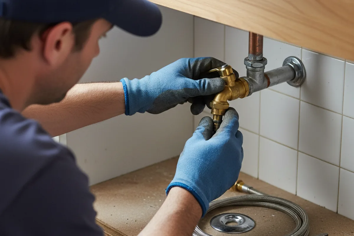 Shutoff valve and fitting work during Emergency Plumbing in Ellsworth